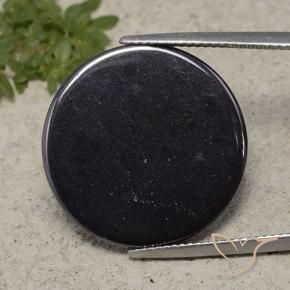 Hematites Gris oscuro natural de 39.37 ct, Redondo, Opaco