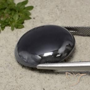 Hematites Gris oscuro natural de 39.37 ct, Redondo, Opaco