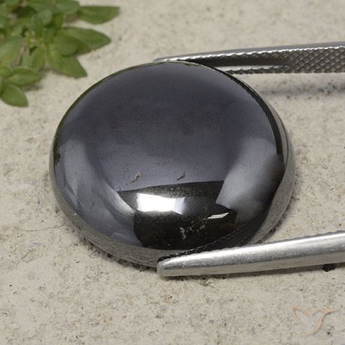 33.63ct Natural Gris oscuro Hematites, Redondo, Opaco