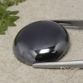Hematites Gris negro natural de 40.32 ct, Redondo, Opaco