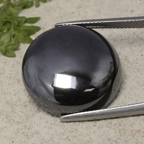 41.15ct Natural Gris negro Hematites, Redondo, Opaco