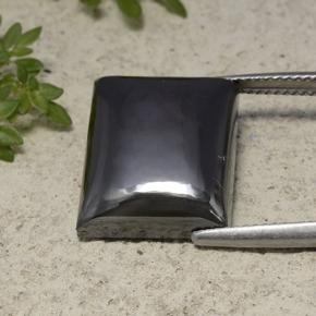 Hematita gris natural de 21,30 ct, baguette, opaco