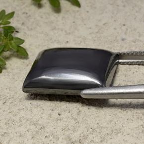 Hematita gris natural de 21,30 ct, baguette, opaco