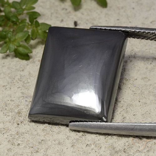 23.96ct Natural Gris negro Hematites, Corte Baguette, Opaco