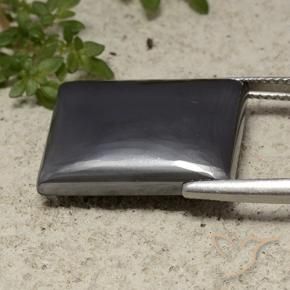 Hematites Gris negro natural de 23.96 ct, Corte Baguette, Opaco