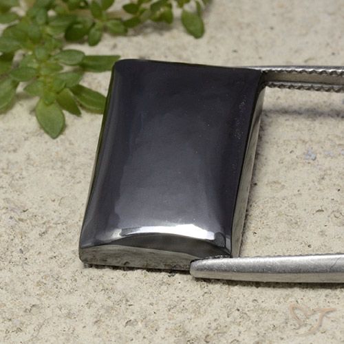 22.13ct Natural Gris negro Hematites, Corte Baguette, Opaco