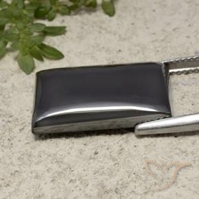 Hematites Gris negro natural de 22.13 ct, Corte Baguette, Opaco