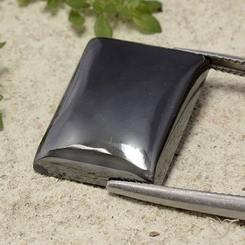 28.35ct Natural Gris negro Hematites, Corte Baguette, Opaco
