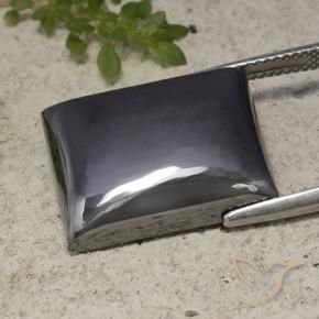 Hematites Gris negro natural de 28.35 ct, Corte Baguette, Opaco