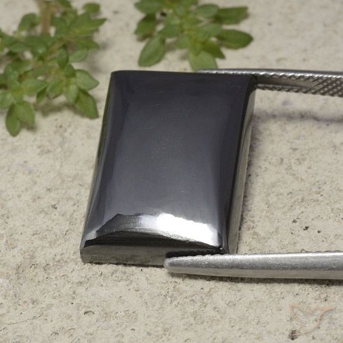 22.79ct Natural Gris oscuro Hematites, Corte Baguette, Opaco