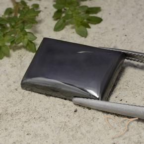 Hematites Gris oscuro natural de 22.79 ct, Corte Baguette, Opaco