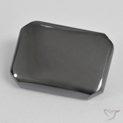 17.55ct Natural Verde medio Hematites, corte esmeralda, Opaco