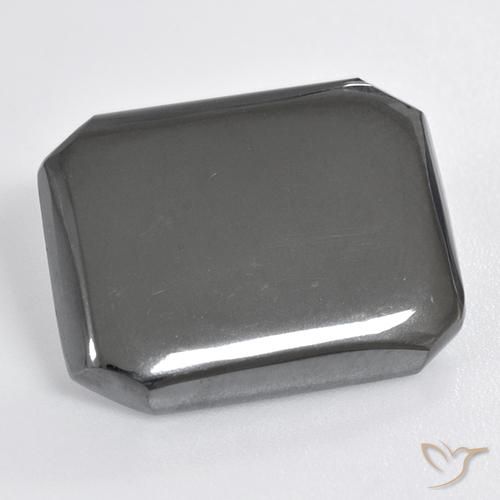 18.98ct Natural Verde medio Hematites, corte esmeralda, Opaco