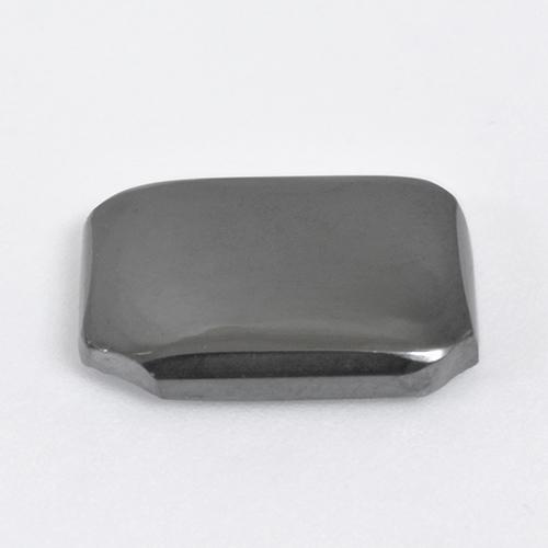 Hematita gris natural de 10,46 ct, corte esmeralda, opaco