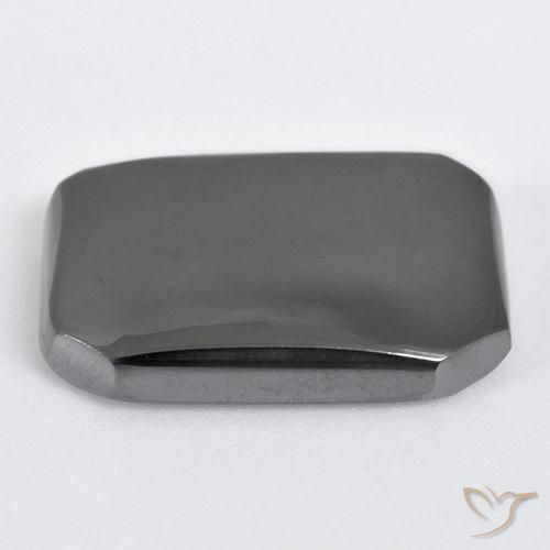 Hematites Verde medio natural de 21.90 ct, Corte Octágono / Esmeralda, Opaco