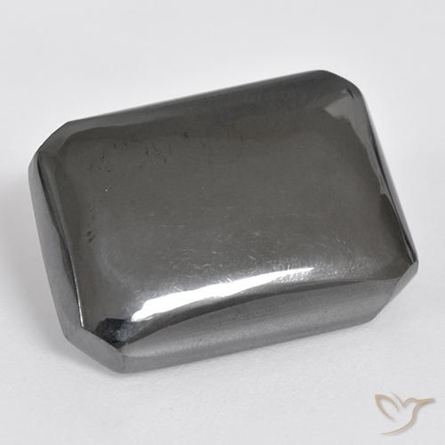 Hematites Verde medio natural de 25.04 ct, Corte Octágono / Esmeralda, Opaco