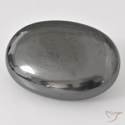 31.18ct Natural Gris medio Hematites, Ovalada, Opaco