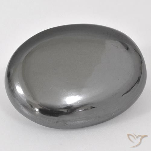 38.86ct Natural Gris medio Hematites, Ovalada, Opaco