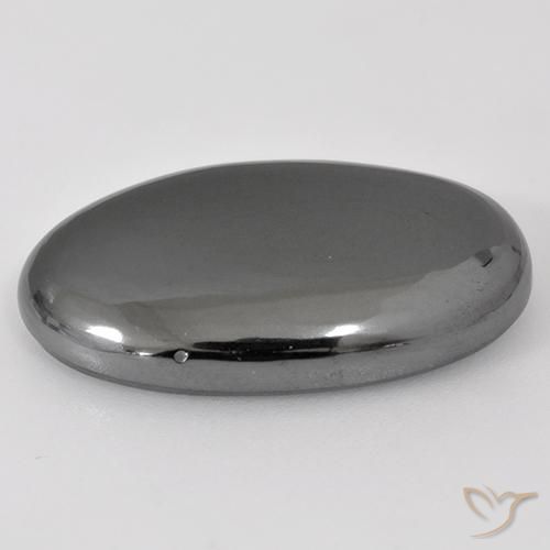 Hematites Gris medio natural de 27.13 ct, Ovalada, Opaco
