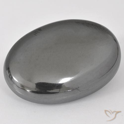 32.02ct Natural Gris medio Hematites, Ovalada, Opaco