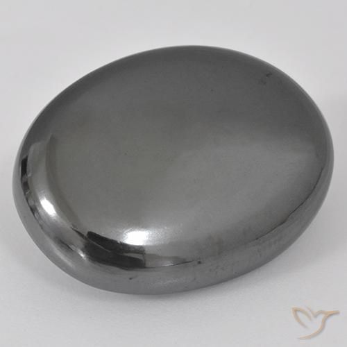38.87ct Natural Gris plateado Hematites, Ovalada, Opaco