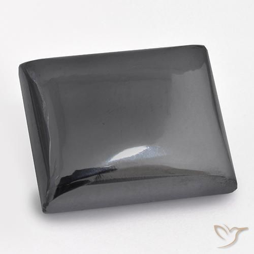 Hematites Gris plateado natural de 22.78 ct, Corte Baguette, Opaco