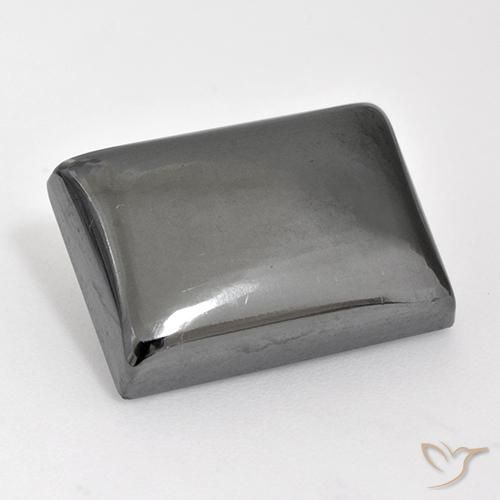 25.84ct Natural Gris plateado Hematites, Corte Baguette, Opaco