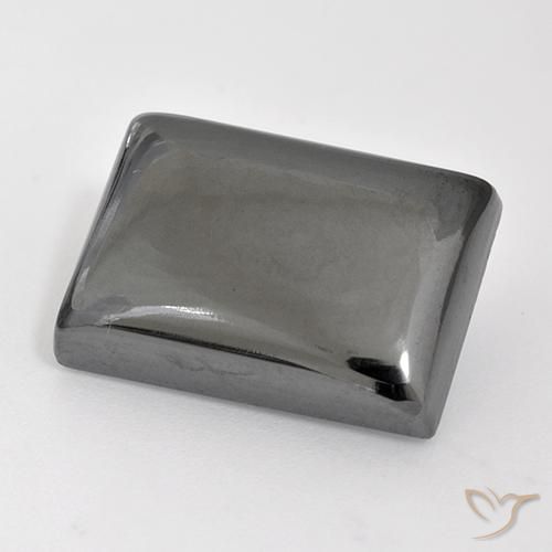 Hematites Gris plateado natural de 25.84 ct, Corte Baguette, Opaco