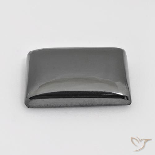 Hematites Gris plateado natural de 23.53 ct, Corte Baguette, Opaco