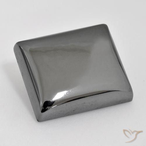 30.37ct Natural Gris plateado Hematites, Corte Baguette, Opaco
