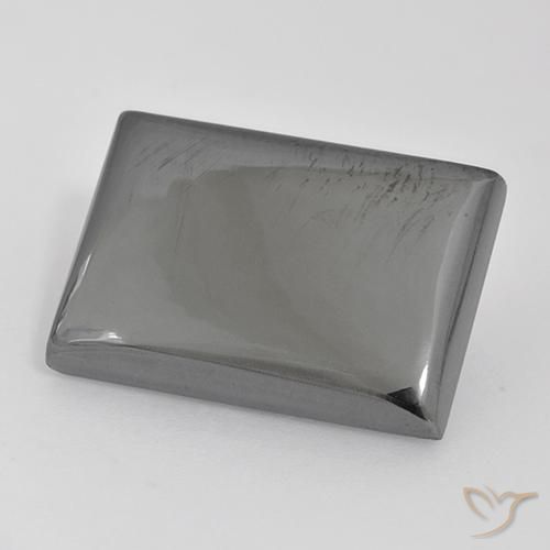 Hematites Gris plateado natural de 20.24 ct, Corte Baguette, Opaco