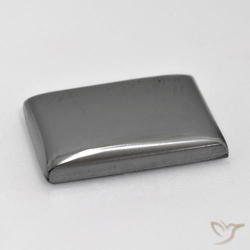 Hematites Gris plateado natural de 20.24 ct, Corte Baguette, Opaco
