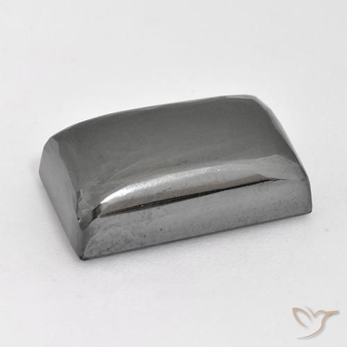 Hematites Gris plateado natural de 19.79 ct, Corte Baguette, Opaco