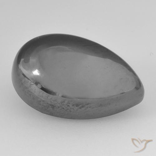 Hematites Verde medio natural de 14.37 ct, En forma de pera, Opaco
