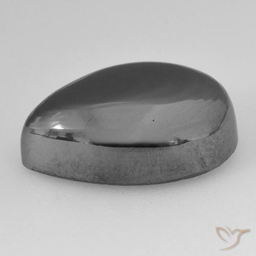 Hematites Verde medio natural de 14.37 ct, En forma de pera, Opaco