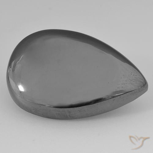 31.99ct Natural Verde medio Hematites, En forma de pera, Opaco