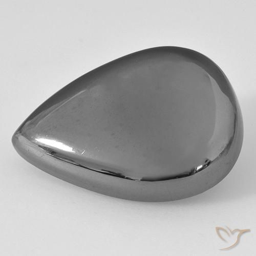 28.33ct Natural Verde medio Hematites, En forma de pera, Opaco