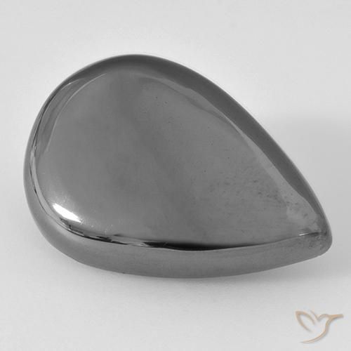 Hematites Verde medio natural de 28.33 ct, En forma de pera, Opaco