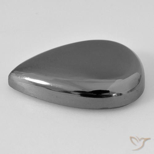 Hematites Verde medio natural de 28.33 ct, En forma de pera, Opaco