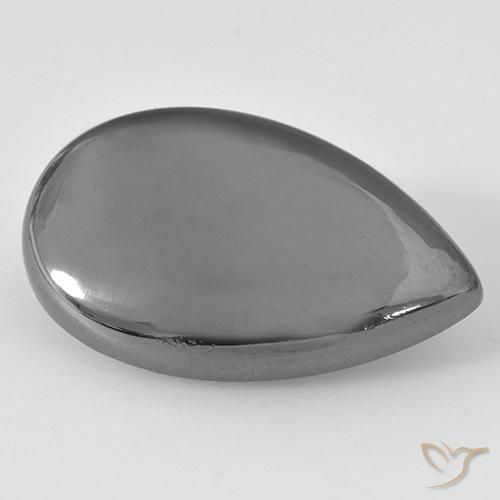 29.68ct Natural Verde medio Hematites, En forma de pera, Opaco