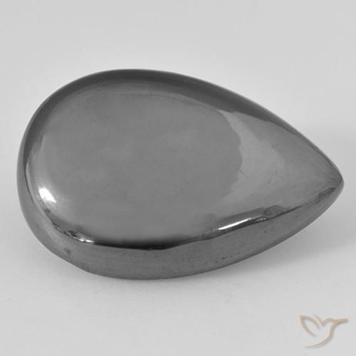 29.68ct Natural Verde medio Hematites, En forma de pera, Opaco