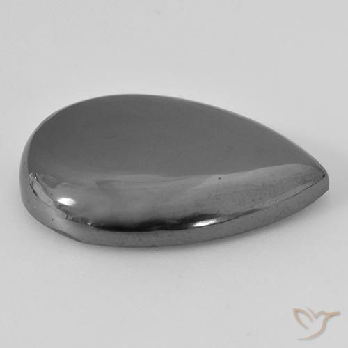 Hematites Verde medio natural de 29.68 ct, En forma de pera, Opaco