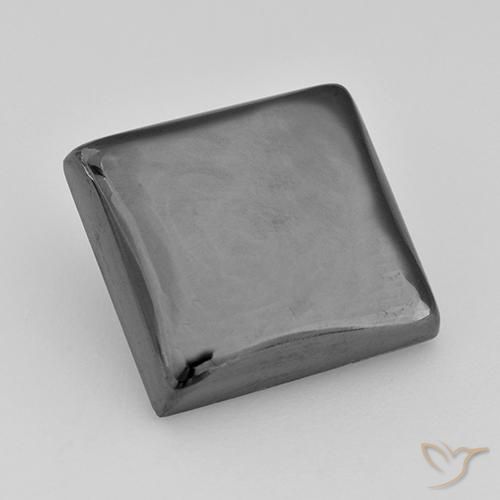 23.29ct Natural Gris plateado Hematites, Cuadrado, Opaco