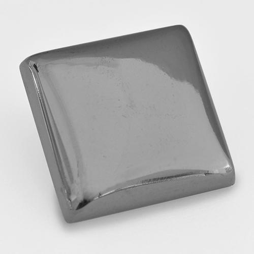 Hematita gris natural de 18,67 ct, cuadrado, opaco