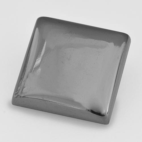 Hematita gris natural de 18,67 ct, cuadrado, opaco