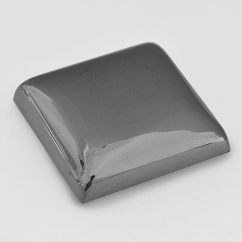 Hematita gris natural de 18,67 ct, cuadrado, opaco