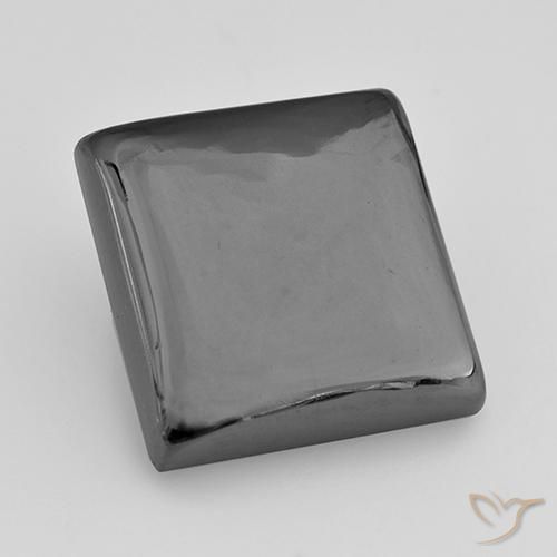 20.49ct Natural Gris plateado Hematites, Cuadrado, Opaco