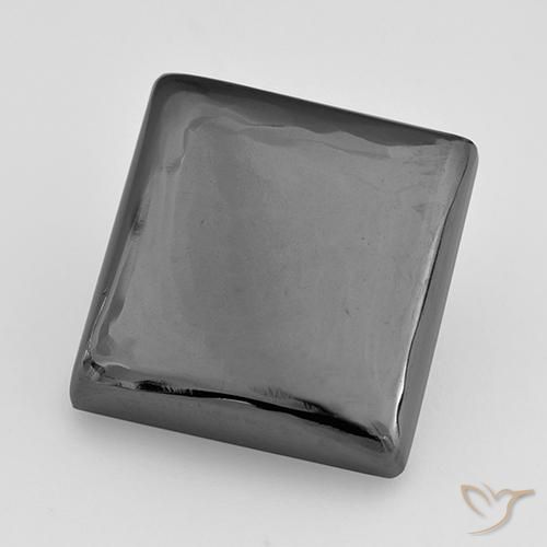 Hematites Gris plateado natural de 20.49 ct, Cuadrado, Opaco