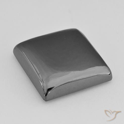 Hematites Gris plateado natural de 20.49 ct, Cuadrado, Opaco