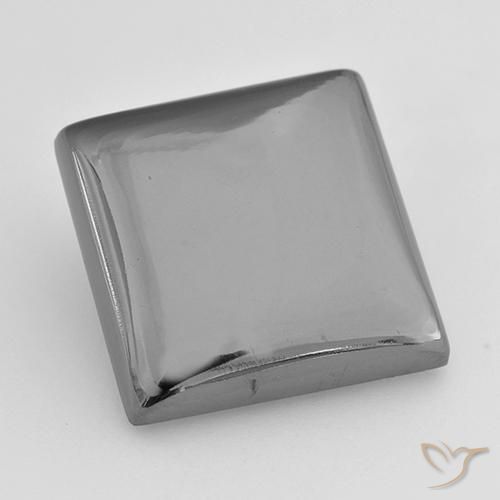 20.88ct Natural Gris plateado Hematites, Cuadrado, Opaco